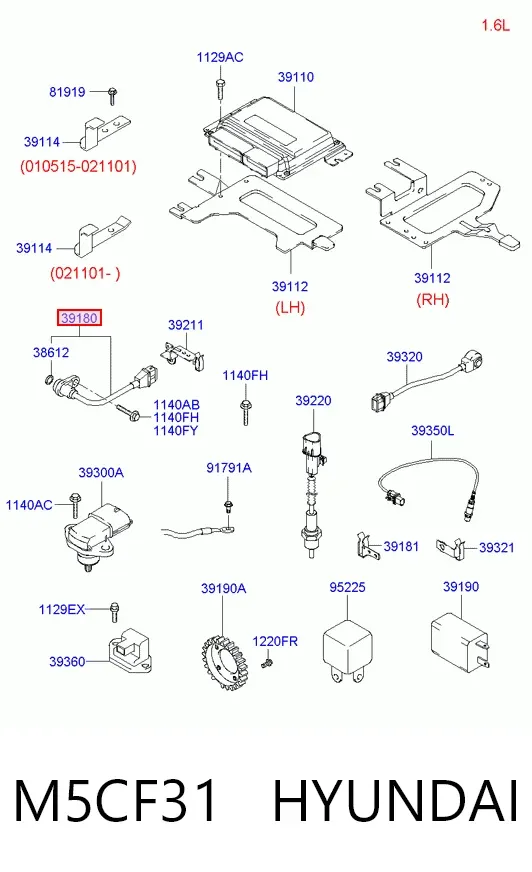Датчик колінвала M5CF31 Hyundai/Kia