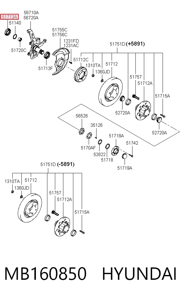 Сальник приводу MB160850 Hyundai/Kia