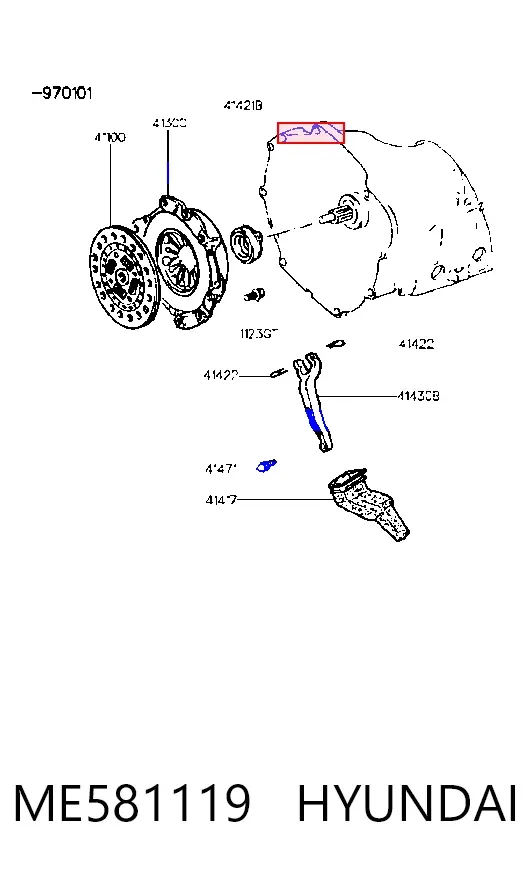 Вижимний підшипник ME581119 Hyundai/Kia