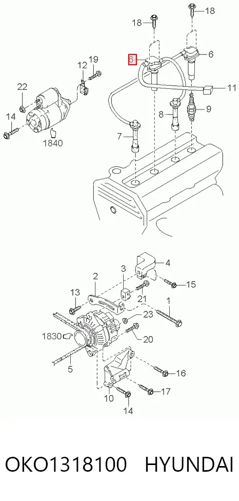 Котушка запалювання OKO1318100 Hyundai/Kia