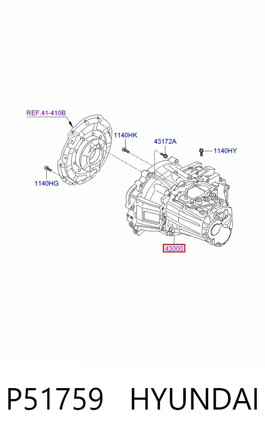 Коробка передач P51759 Hyundai/Kia