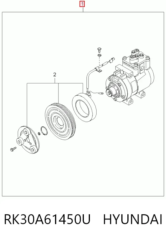 Компресор кондиціонера RK30A61450U Hyundai/Kia
