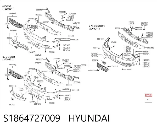 Лампочка S1864727009 Hyundai/Kia