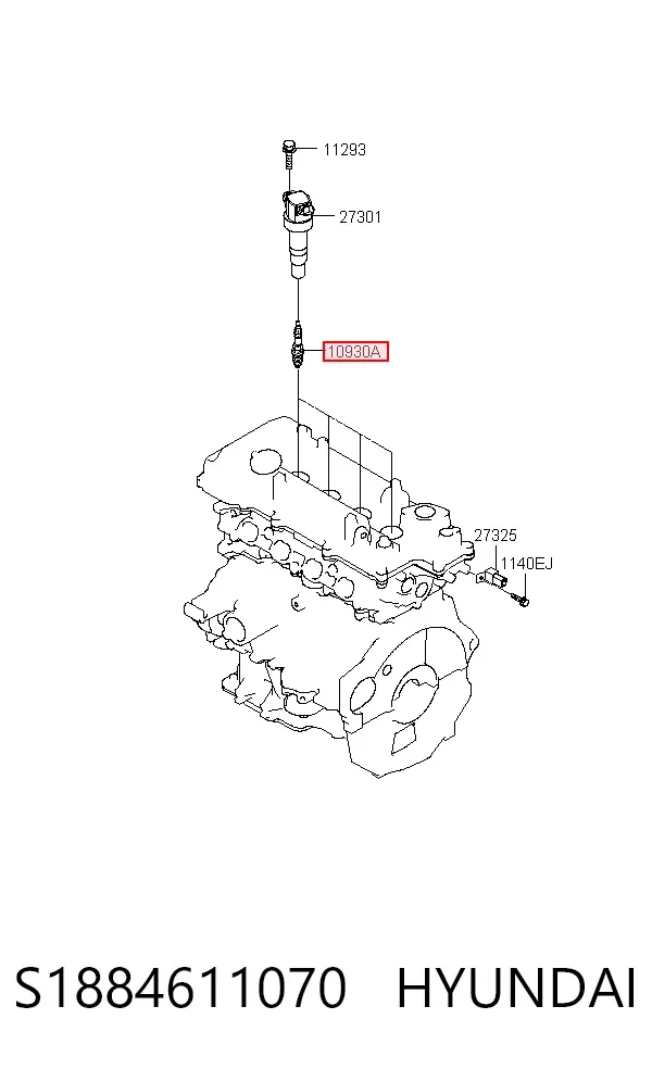 Свічки запалювання S1884611070 Hyundai/Kia