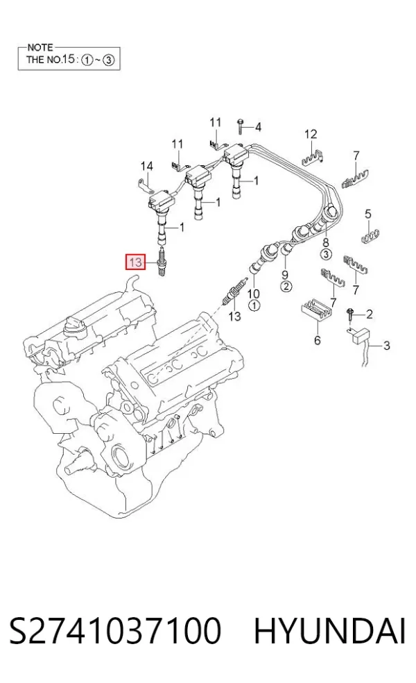 Свічки запалювання S2741037100 Hyundai/Kia