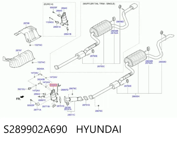 Каталізатор S289902A690 Hyundai/Kia