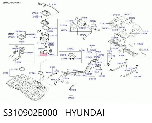Фільтр-сітка бензонасосу S310902E000 Hyundai/Kia
