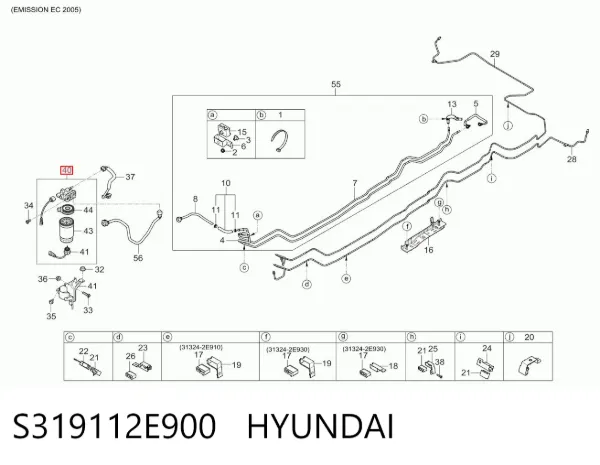 Паливний фільтр S319112E900 Hyundai/Kia