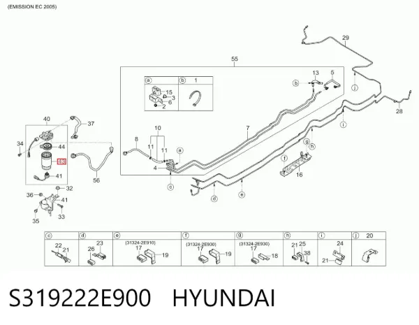 Паливний фільтр S319222E900 Hyundai/Kia