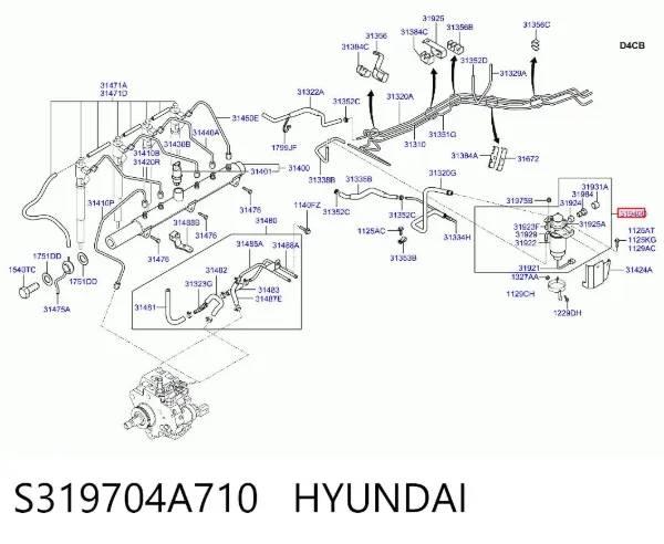 Паливний фільтр S319704A710 Hyundai/Kia