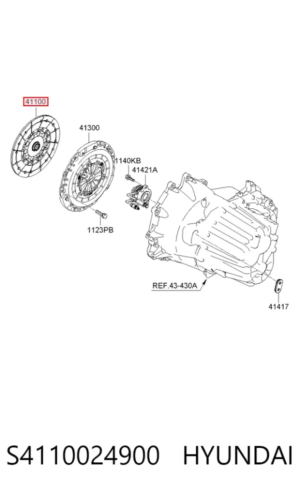Диск зчеплення S4110024900 Hyundai/Kia
