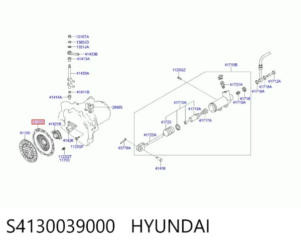 Корзина зчеплення S4130039000 Hyundai/Kia