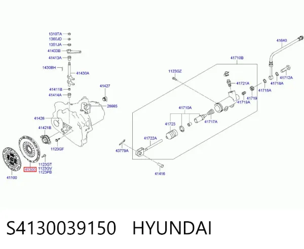 Корзина зчеплення S4130039150 Hyundai/Kia