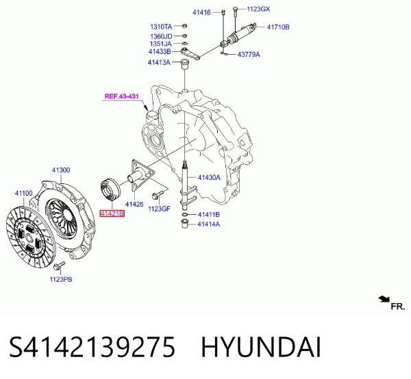 Вижимний підшипник S4142139275 Hyundai/Kia