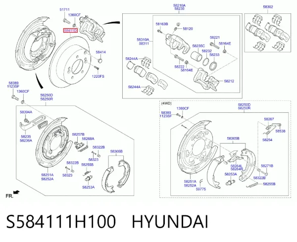 Гальмівні диски S584111H100 Hyundai/Kia