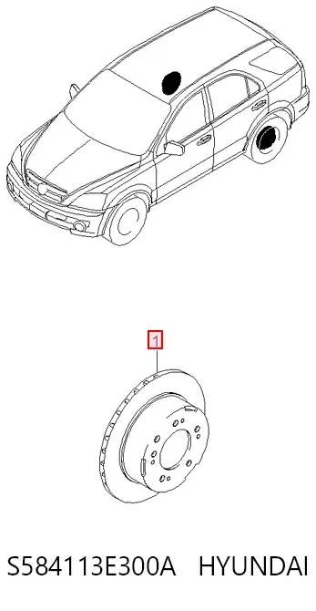 Гальмівні диски S584113E300A Hyundai/Kia