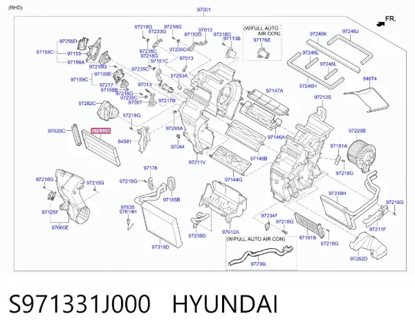 Фільтр салону S971331J000 Hyundai/Kia