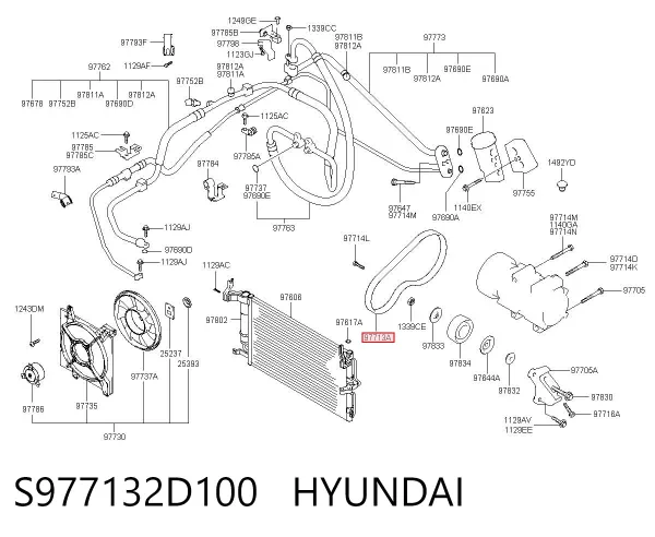 Ремінь генератора S977132D100 Hyundai/Kia