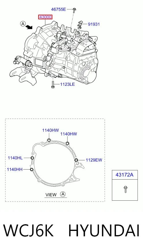 Коробка передач WCJ6K Hyundai/Kia