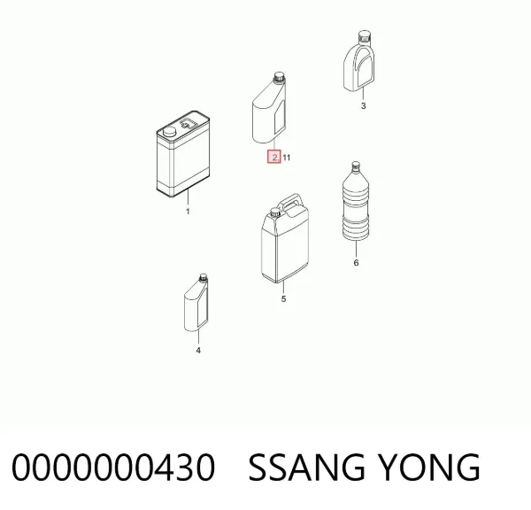 Масло трансмісії 0000000430 Ssang Yong