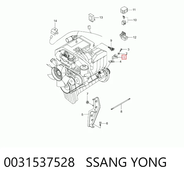 Датчик колінвала 0031537528 Ssang Yong