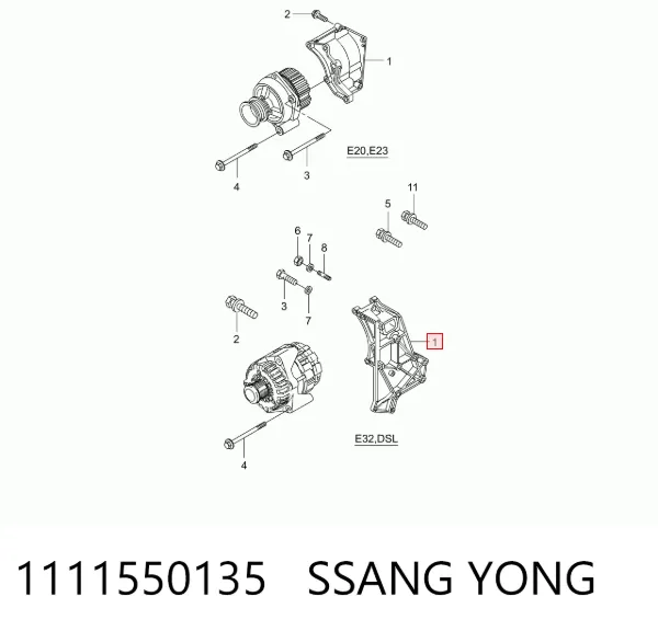 Кронштейн генератора Mercedes C S202