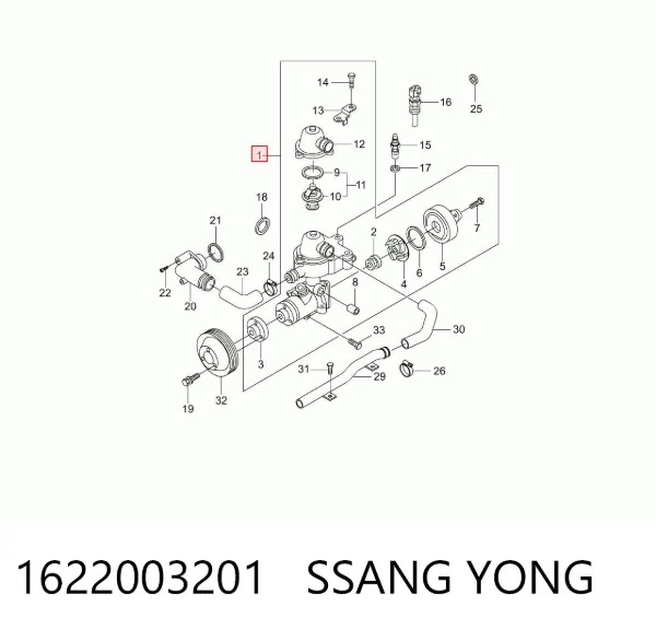 Помпа 1622003201 Ssang Yong