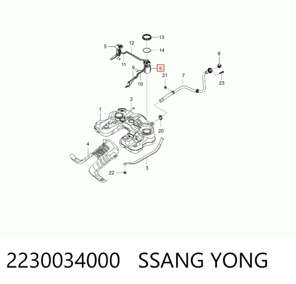 Насос паливний електричний 2230034000 Ssang Yong