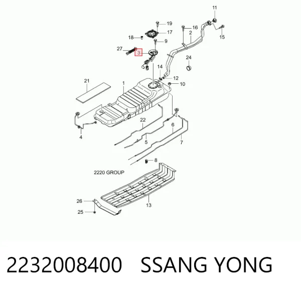 Датчик рівня палива 2232008400 Ssang Yong