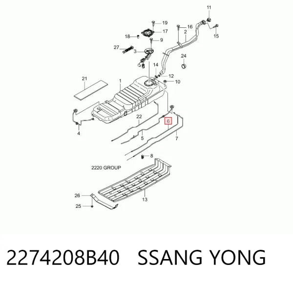  2274208B40 Ssang Yong