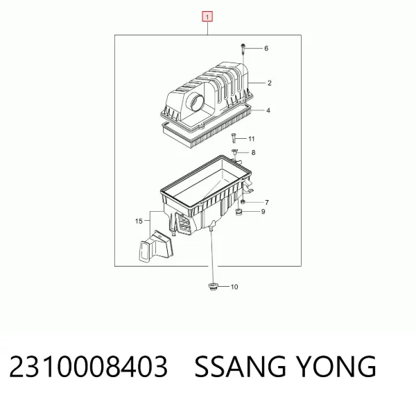 Корпус фільтра 2310008403 Ssang Yong