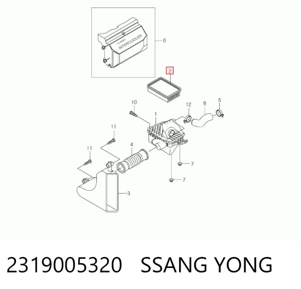 Повітряний фільтр 2319005320 Ssang Yong