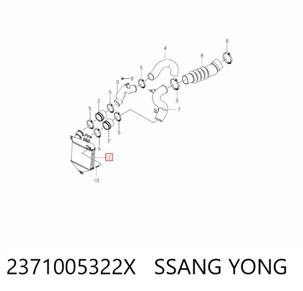 Інтеркулер 2371005322X Ssang Yong