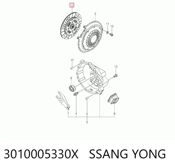 Диск зчеплення 3010005330X Ssang Yong
