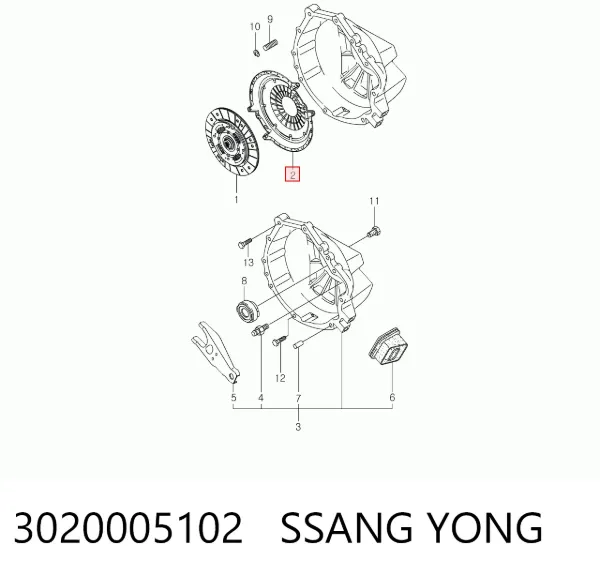 Корзина зчеплення 3020005102 Ssang Yong