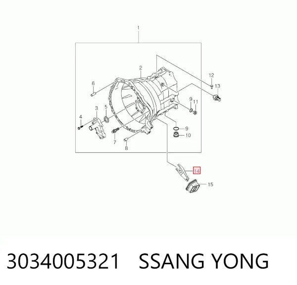 Вилка зчеплення 3034005321 Ssang Yong
