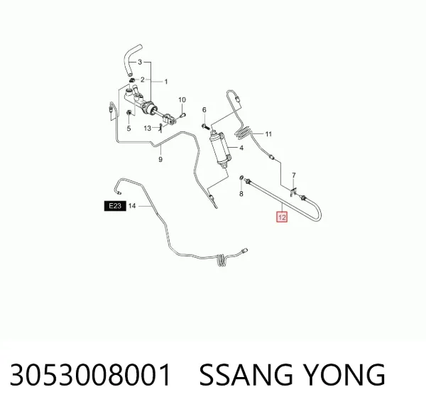 Шланг зчеплення 3053008001 Ssang Yong