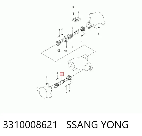 Кардан передній 3310008621 Ssang Yong