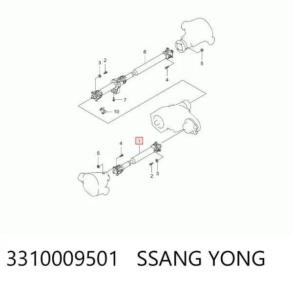 Кардан передній 3310009501 Ssang Yong