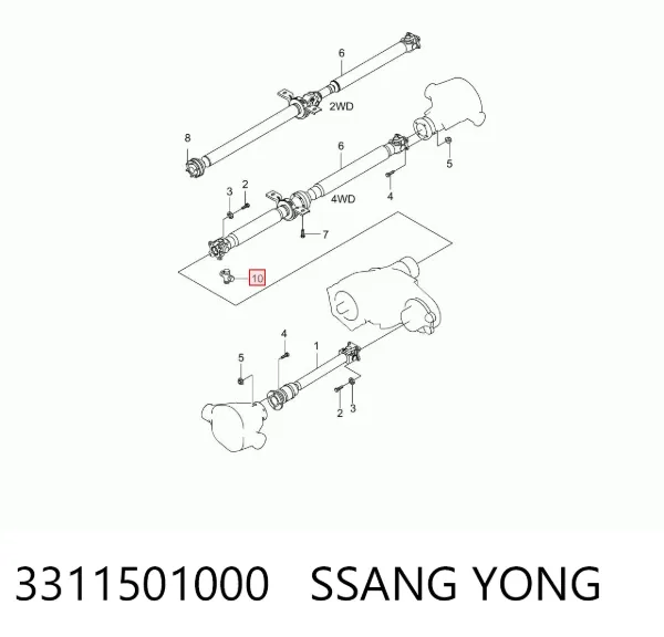 Хрестовина карданного валу 3311501000 Ssang Yong