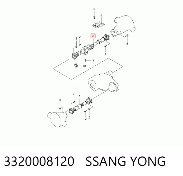 Кардан задній 3320008120 Ssang Yong