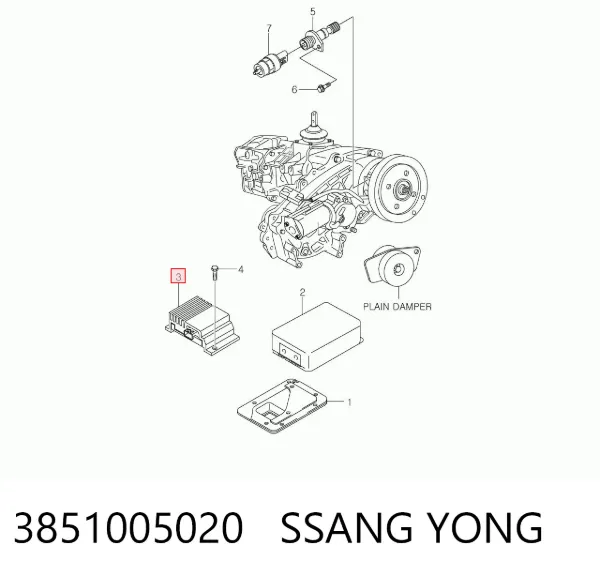 Блок керування трансмісією 3851005020 Ssang Yong