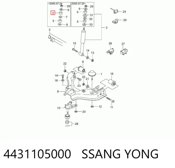  4431105000 Ssang Yong