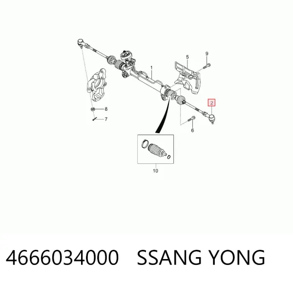 Рульовий наконечник 4666034000 Ssang Yong