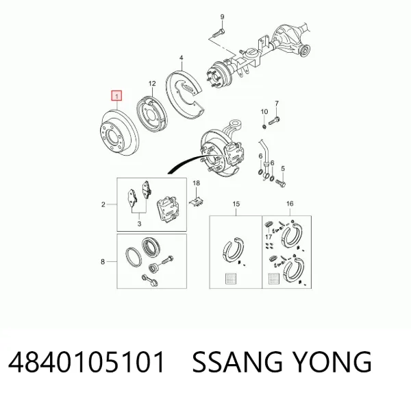 Гальмівні диски 4840105101 Ssang Yong