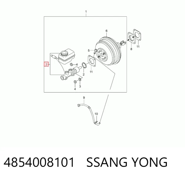 Головний гальмівний циліндр SsangYong Korando 
