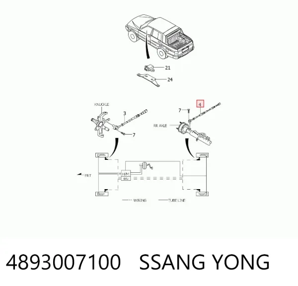 Датчик АБС (ABS) задній 4893007100 Ssang Yong