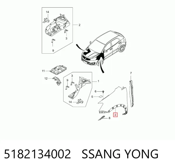 Крила SsangYong Korando C