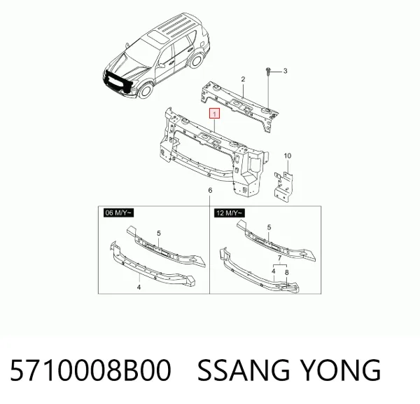 Рамка радіатора SsangYong Rexton I