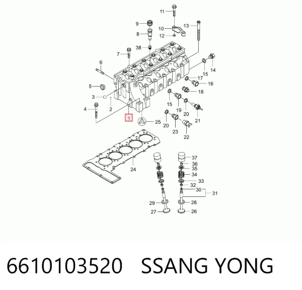 ГБЦ 6610103520 Ssang Yong